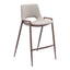 Banco Mostrador para Barra de Hotel - ZUO DESI 52x53 101693 - Varios Colores - Asiento y Respaldo Tapizados en Piel Sintética - 101693 - Zuo - NOGAL BEAT - Banco Comercial
