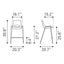 Banco Mostrador para Barra de Hotel - ZUO DESI 52x53 101693 - Varios Colores - Asiento y Respaldo Tapizados en Piel Sintética - 101693 - Zuo - NOGAL BEAT - Banco Comercial
