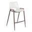 Banco Mostrador para Barra de Hotel - ZUO DESI 52x53 109069 - Varios Colores - Asiento y Respaldo Tapizados en Piel Sintética - 109069 - Zuo - NOGAL BEAT - Banco Comercial