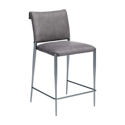 Banco Mostrador para Barra de Hotel - ZUO FREESIA - Varios Colores - Asiento y Respaldo Tapizados en Piel Sintética - 111154 - Zuo - NOGAL BEAT - Banco Comercial