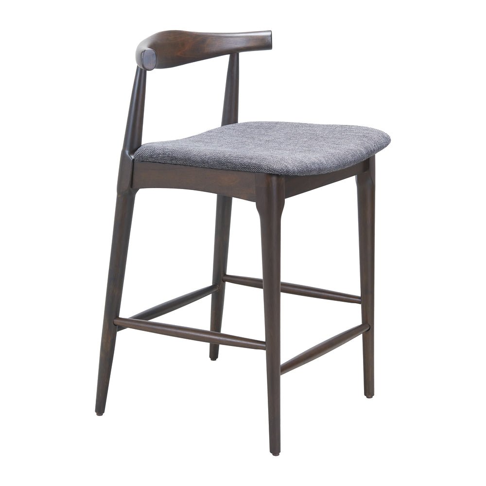 Banco Mostrador para Barra de Hotel - ZUO TUZKA - Varios Colores - Asiento y Respaldo Tapizados en Lino Sintético - 110514 - Zuo - NOGAL BEAT - Banco Comercial