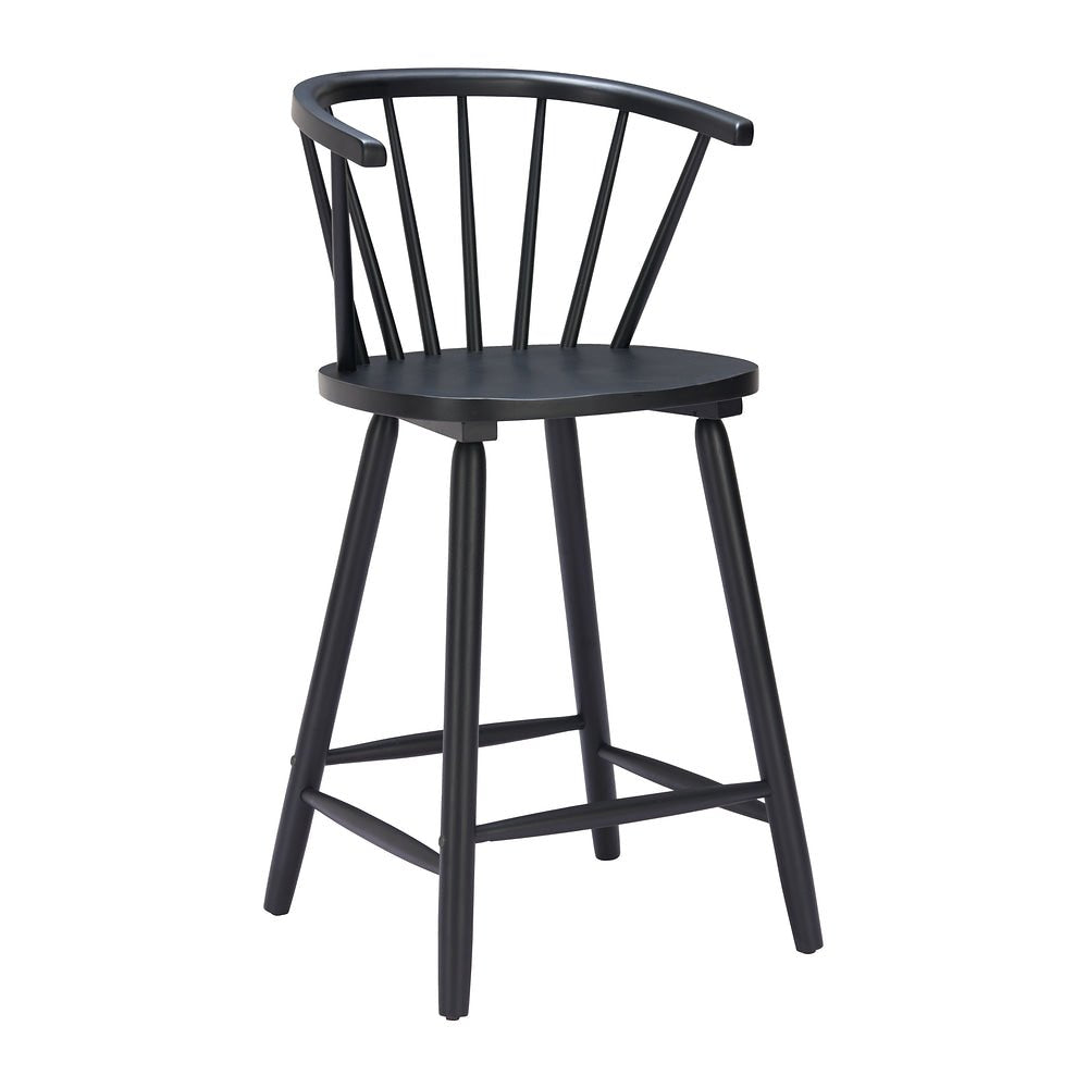Banco Mostrador para Bistró - ZUO STENGER - Varios Colores - Asiento y Estructura en Madera de Hule Pintada - 110522 - Zuo - NOGAL BEAT - Banco Comercial
