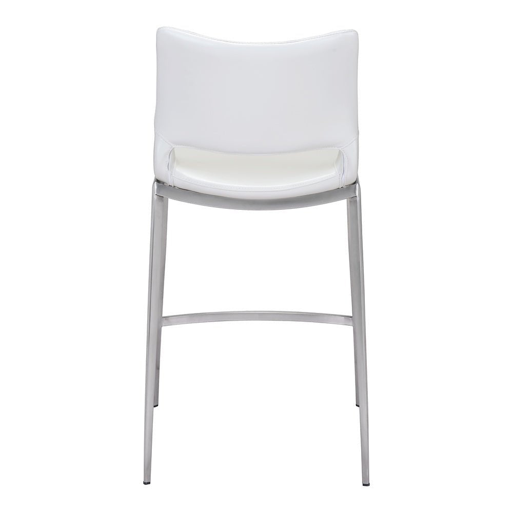 Banco Mostrador para Cafetería - ZUO ACE 51x57 101390 - Varios Colores - Asiento y Respaldo Tapizados en Piel Sintética - 101390 - Zuo - NOGAL BEAT - Banco Comercial
