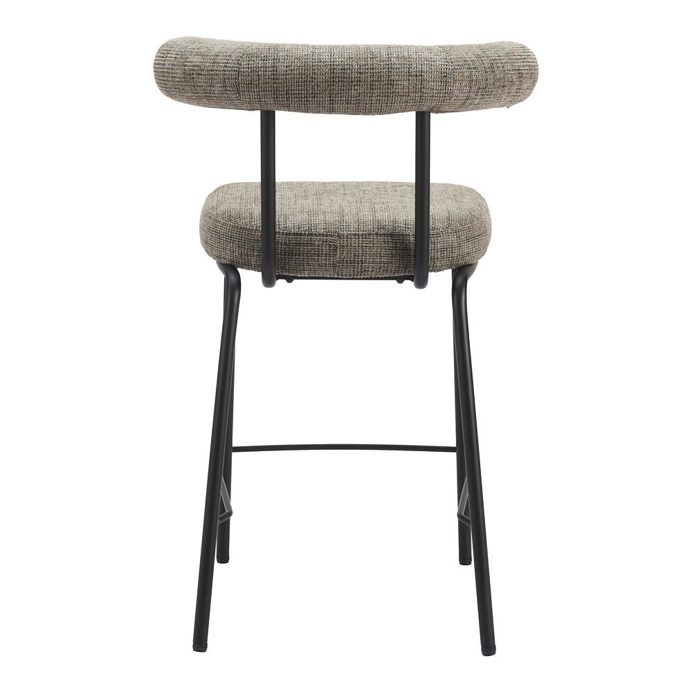Banco Mostrador para Cafetería - ZUO KEDE - Verde Tweed - Asiento y Respaldo Tapizados - 110099 - Zuo - NOGAL BEAT - Banco Comercial