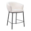 Banco Mostrador para Cantina - ZUO ESSEN - Varios Colores - Asiento y Respaldo Tapizados en Tejido Texturizado - 109807 - Zuo - NOGAL BEAT - Banco Comercial