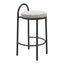 Banco Mostrador para Comedor de Empresa - ZUO SISAL - Beige Tweed - Asiento y Respaldo Tapizados - 110096 - Zuo - NOGAL BEAT - Banco Comercial