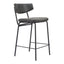 Banco Mostrador para Pub - ZUO CHARON - Varios Colores - Asiento y Respaldo Tapizados en Piel Sintética - 110263 - Zuo - NOGAL BEAT - Banco Comercial