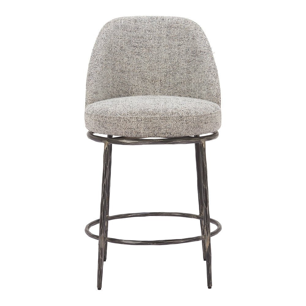 Banco Mostrador para Restaurante - ZUO NORDHAVN - Varios Colores - Asiento y Respaldo Tapizados en Tejido Texturizado - 110274 - Zuo - NOGAL BEAT - Banco Comercial