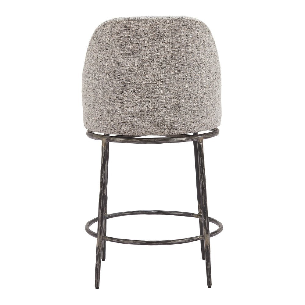 Banco Mostrador para Restaurante - ZUO NORDHAVN - Varios Colores - Asiento y Respaldo Tapizados en Tejido Texturizado - 110274 - Zuo - NOGAL BEAT - Banco Comercial