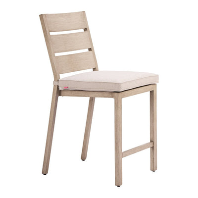 Banco Mostrador para Terraza y Roof Garden - ZUO REEFLINE - Gris - Asiento y Respaldo Tapizados con Tela para Exterior - 704280 - Zuo - NOGAL BEAT - Banco de Terraza