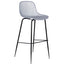 Banco comercial Albar PL-70 con respaldo de polipropileno, estructura de metal y base negra