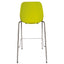 Banco alto Nogal Beat Quick OHV-47 ALTA con estructura de acero cromado, base de cuatro puntas y asiento de polipropileno