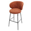 Banco alto Kingstrong Tucson con base metálica negra y asiento y respaldo tapizados de color