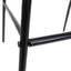Banco alto Kingstrong Tucson con base metálica negra y asiento y respaldo tapizados de color