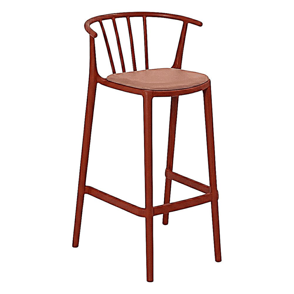 Banco para Barras Asiento Tapizado - RESOL WOODY ALTO - Varios Colores - Tejido Acrílico Tintado en Masa - 07110 - Resol - NOGAL BEAT - Banco Comercial