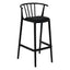 Banco para Barras Asiento Tapizado - RESOL WOODY ALTO - Varios Colores - Tejido Acrílico Tintado en Masa - 07109 - Resol - NOGAL BEAT - Banco Comercial