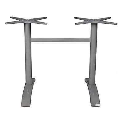 Base Comercial para Mesas 71 cm - RESOL DOBLE - Varios Colores - Tubo Aluminio Anti Giro y 4 Puntos con Reguladores - 66423 - Resol - NOGAL BEAT - Estructura para Mesa