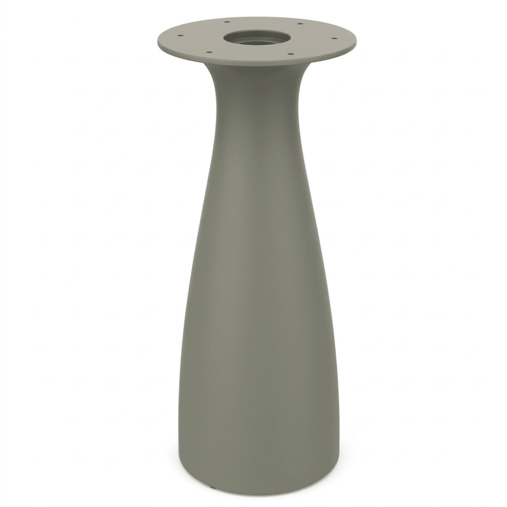 Base circular Resol Baobab L en MDPE rotomoldeado con protección UV para mesa de terraza