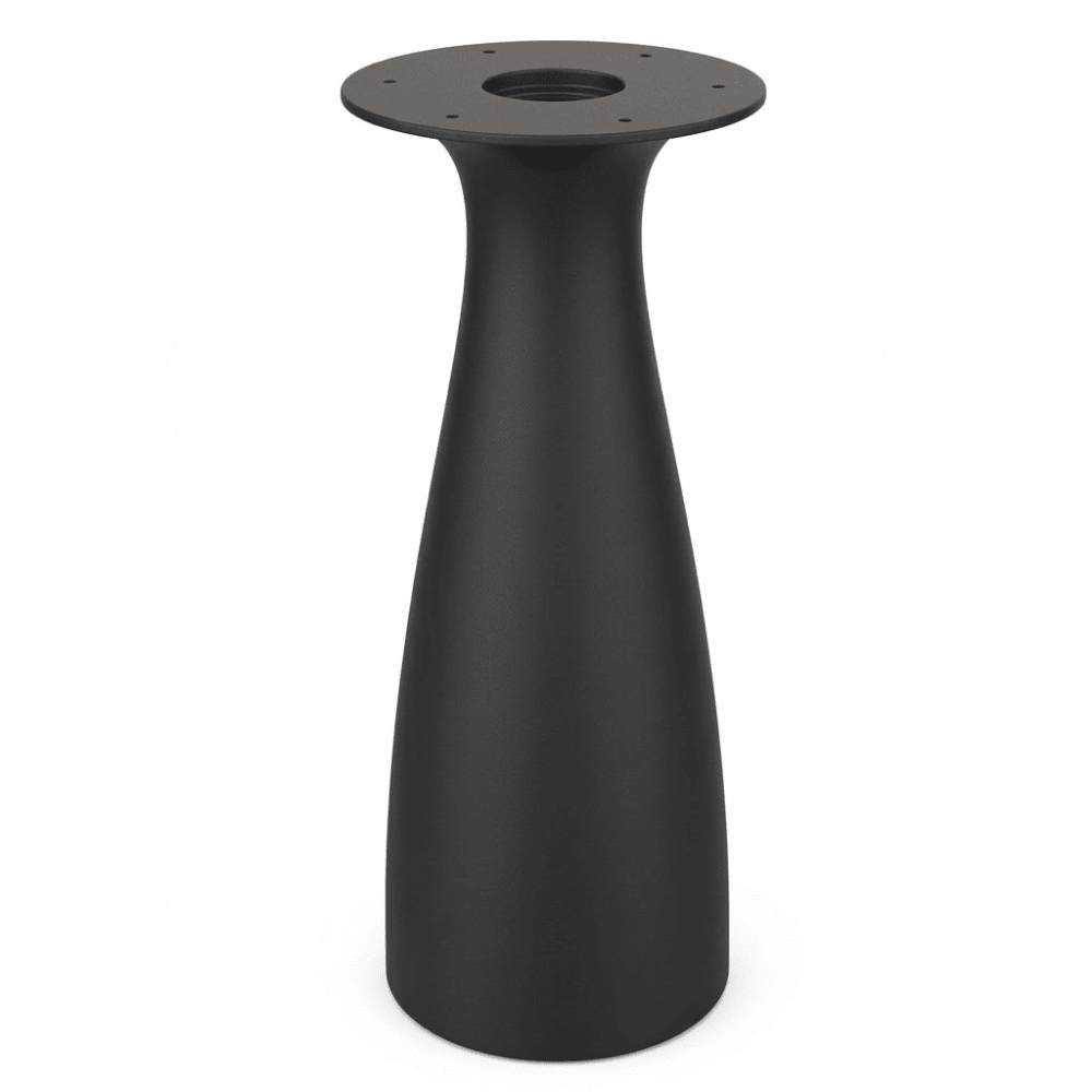 Base circular Resol Baobab L en MDPE rotomoldeado con protección UV para mesa de terraza