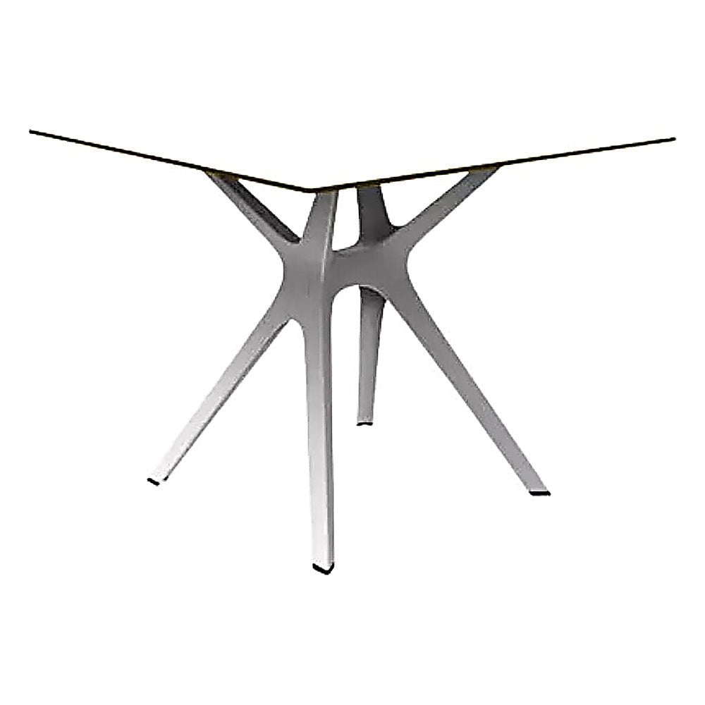 Base y Cubierta Comercial al Aire Libre Cuadrada - RESOL VELA S 70 X 70 HPL - Varios Colores - Tecnología Asistida Gas con Protección UV y Enlazadas - 03061 - Resol - NOGAL BEAT - Mesa de Terraza