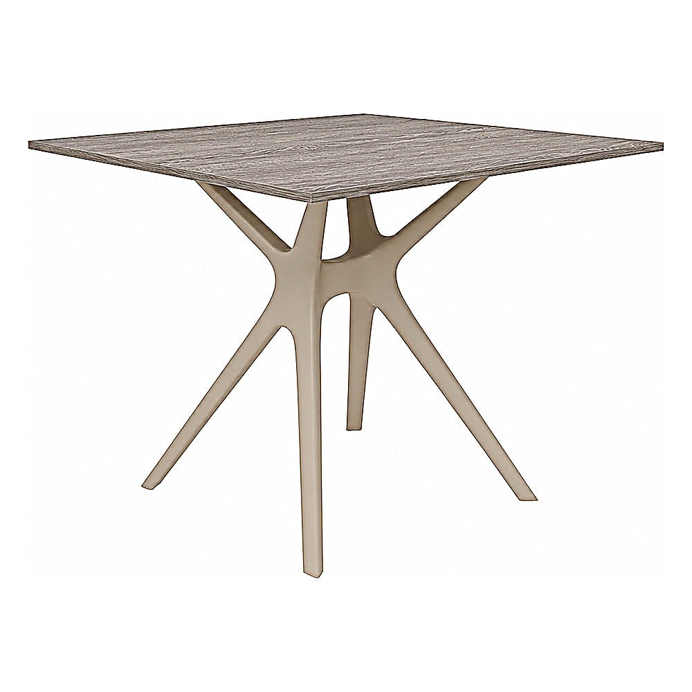 Base y Cubierta Comercial al Aire Libre Cuadrada - RESOL VELA S 70 X 70 HPL - Varios Colores - Tecnología Asistida Gas con Protección UV y Enlazadas - 04061 - Resol - NOGAL BEAT - Mesa de Terraza