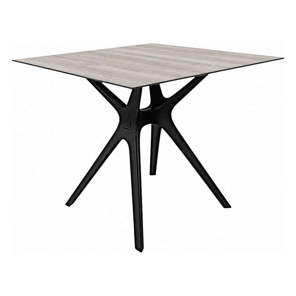 Base y Cubierta Comercial al Aire Libre Cuadrada - RESOL VELA S 80 X 80 HPL - Varios Colores - Tecnología Asistida Gas con Protección UV y Enlazadas - 04069 - Resol - NOGAL BEAT - Mesa de Terraza