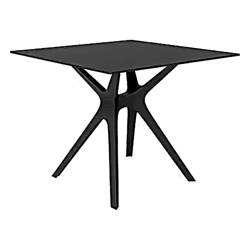 Base y Cubierta Comercial al Aire Libre Cuadrada - RESOL VELA S 80 X 80 HPL - Varios Colores - Tecnología Asistida Gas con Protección UV y Enlazadas - 03071 - Resol - NOGAL BEAT - Mesa de Terraza