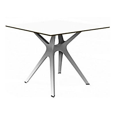 Base y Cubierta Comercial al Aire Libre Cuadrada - RESOL VELA S 90 X 90 HPL - Varios Colores - Tecnología Asistida Gas con Protección UV y Enlazadas - 03085 - Resol - NOGAL BEAT - Mesa de Terraza