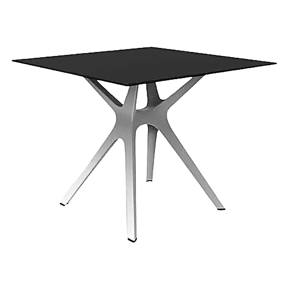 Base y Cubierta Comercial al Aire Libre Cuadrada - RESOL VELA S 90 X 90 HPL - Varios Colores - Tecnología Asistida Gas con Protección UV y Enlazadas - 03082 - Resol - NOGAL BEAT - Mesa de Terraza