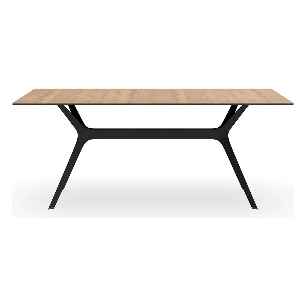 Base y Cubierta Comercial al Aire Libre Rectangular - RESOL VELA L 180 X 90 HPL - Varios Colores - Tecnología Asistida Gas con Protección UV y Enlazadas - 04107 - Resol - NOGAL BEAT - Mesa de Terraza