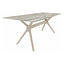 Base y Cubierta Comercial al Aire Libre Rectangular - RESOL VELA L 200 X 90 HPL - Varios Colores - Tecnología Asistida Gas con Protección UV y Enlazadas - 04120 - Resol - NOGAL BEAT - Mesa de Terraza