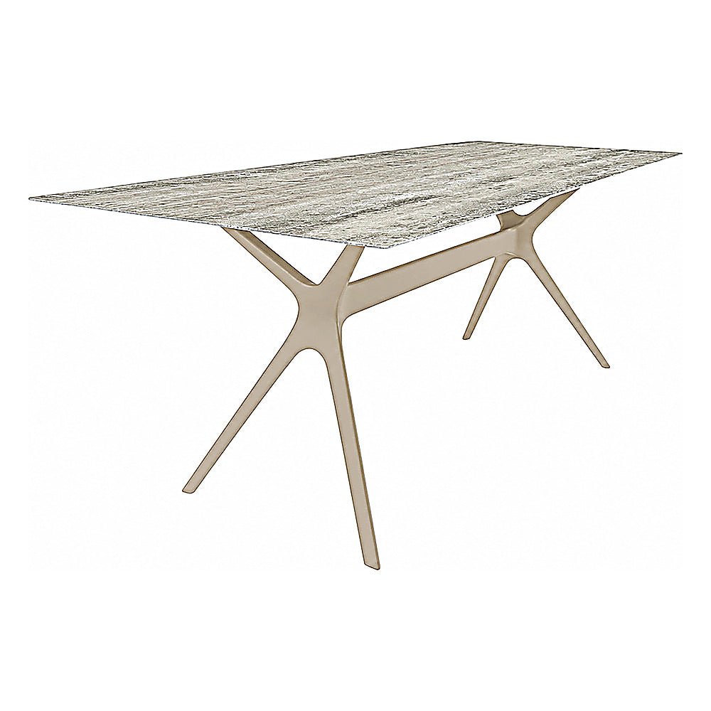 Base y Cubierta Comercial al Aire Libre Rectangular - RESOL VELA L 200 X 90 HPL - Varios Colores - Tecnología Asistida Gas con Protección UV y Enlazadas - 04120 - Resol - NOGAL BEAT - Mesa de Terraza