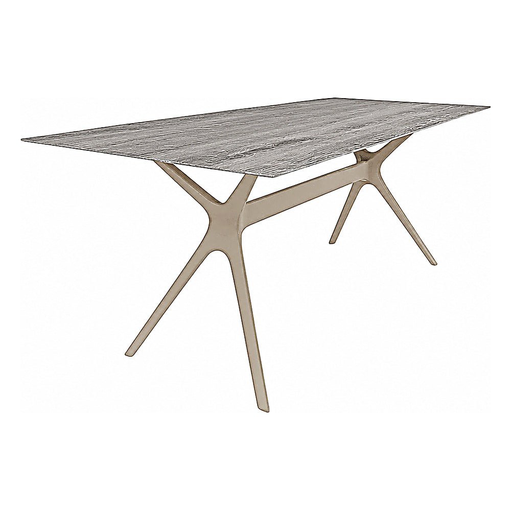 Base y Cubierta Comercial al Aire Libre Rectangular - RESOL VELA L 200 X 90 HPL - Varios Colores - Tecnología Asistida Gas con Protección UV y Enlazadas - 04121 - Resol - NOGAL BEAT - Mesa de Terraza