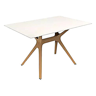 Base y Cubierta Comercial al Aire Libre Rectangular - RESOL VELA M 120 X 80 HPL - Varios Colores - Tecnología Asistida Gas con Protección UV y Enlazadas - 03097 - Resol - NOGAL BEAT - Mesa de Terraza