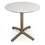 Base y Cubierta Comercial para Restaurante Circular - RESOL FALL 80 DIA HPL - Varios Colores - Estructura de Aluminio Pintado con Sistema Abatible - 05049 - Resol - NOGAL BEAT - Mesa Comercial Interior