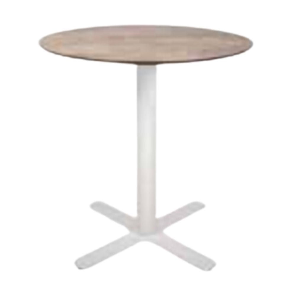 BASE Y CUBIERTA RESOL GOYA 60 DIA DUR | Pie de Mesa con Cubierta DUR para Restaurante | 72 cm | Base Forma de Cruz Acero | Interior - 05677 - Resol - NOGAL BEAT STORE - Mesas