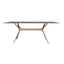 BASE Y CUBIERTA RESOL VELA L 180 X 90 HPL | Pie de Mesa con Cubierta HPL para Restaurante | 72.5 cm | Fibra de Vidrio con PP | Protección UV | Interior + Exterior - 04109 - Resol - NOGAL BEAT - Mesas