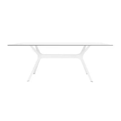 BASE Y CUBIERTA RESOL VELA L 180 X 90 HPL | Pie de Mesa con Cubierta HPL para Restaurante | 72.5 cm | Fibra de Vidrio con PP | Protección UV | Interior + Exterior - 03112 - Resol - NOGAL BEAT - Mesas