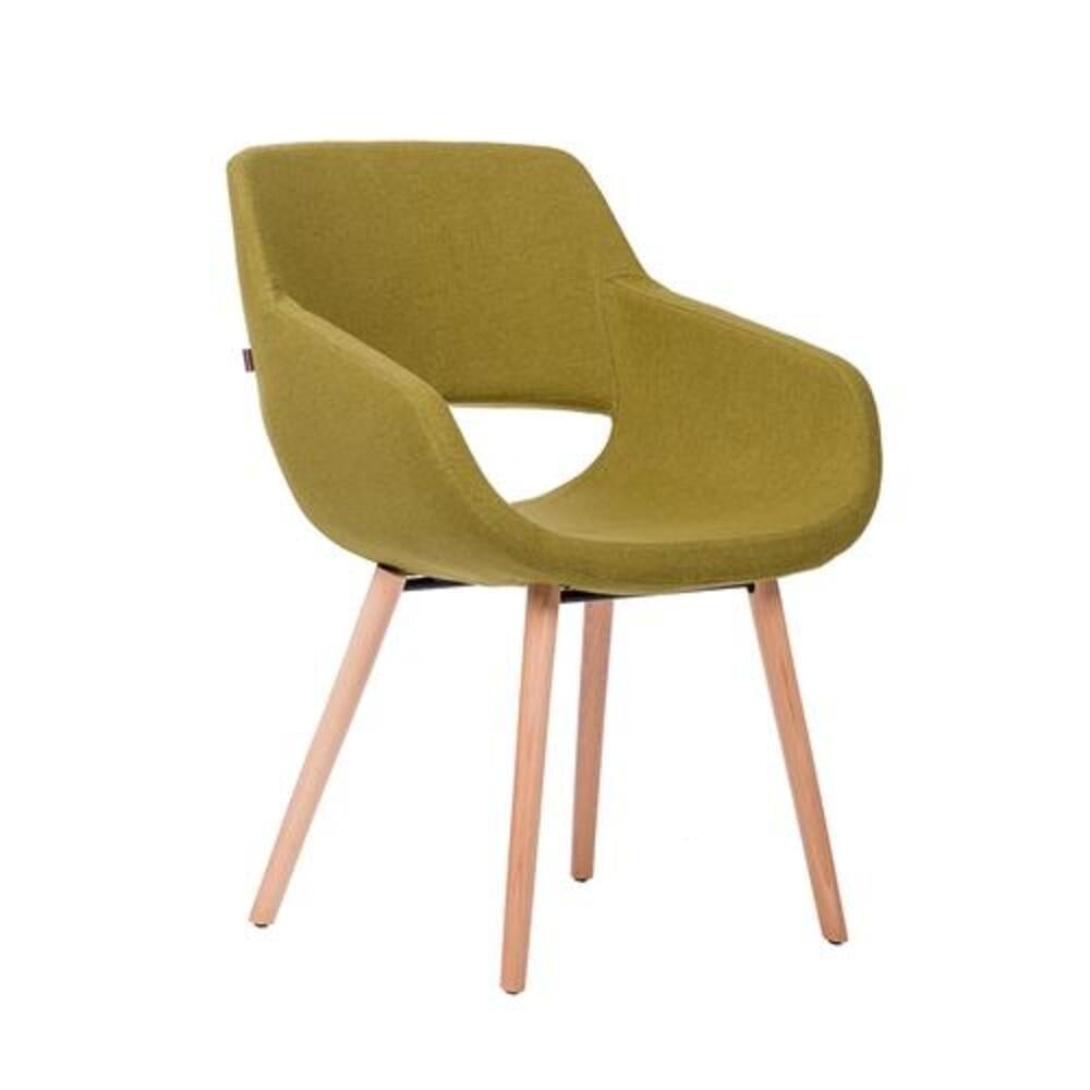 Bratti Silla Flok Fl05 Visita Poliuretano Flexible Inyectado Base Madera Interior - FL05-G1 - Bratti - NOGAL BEAT - Sillas
