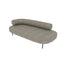 Sillón Techno Sofá Wave de 2 plazas tapizado con estructura metálica negra para recepción