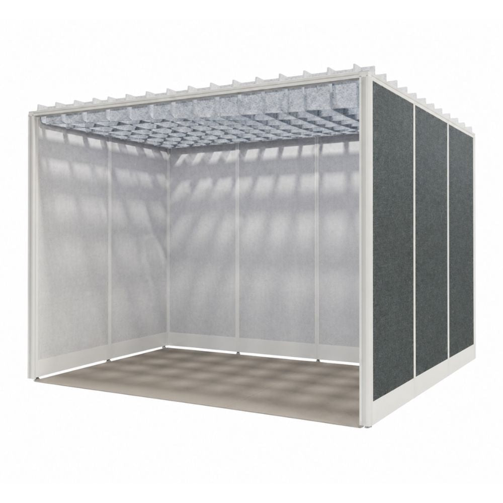 Cabina para Oficina - VERSA CABINA V60 - Fondo 230 cm - Varios Materiales - Lanzamientos - V6-CB2322M LANZAMIENTOS - VERSA - NOGAL BEAT - Panel Acústico