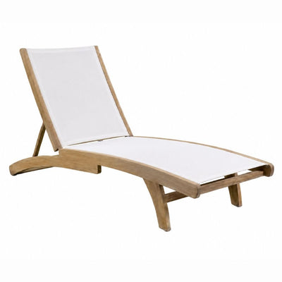 Camastro de Intemperie para Hotel - NOGAL BEAT NAYARIT - Varios Colores - Madera Teca y Tela Batyline - CAMASTRO NAYARIT Ivory - CAMCO - NOGAL BEAT - Camastro