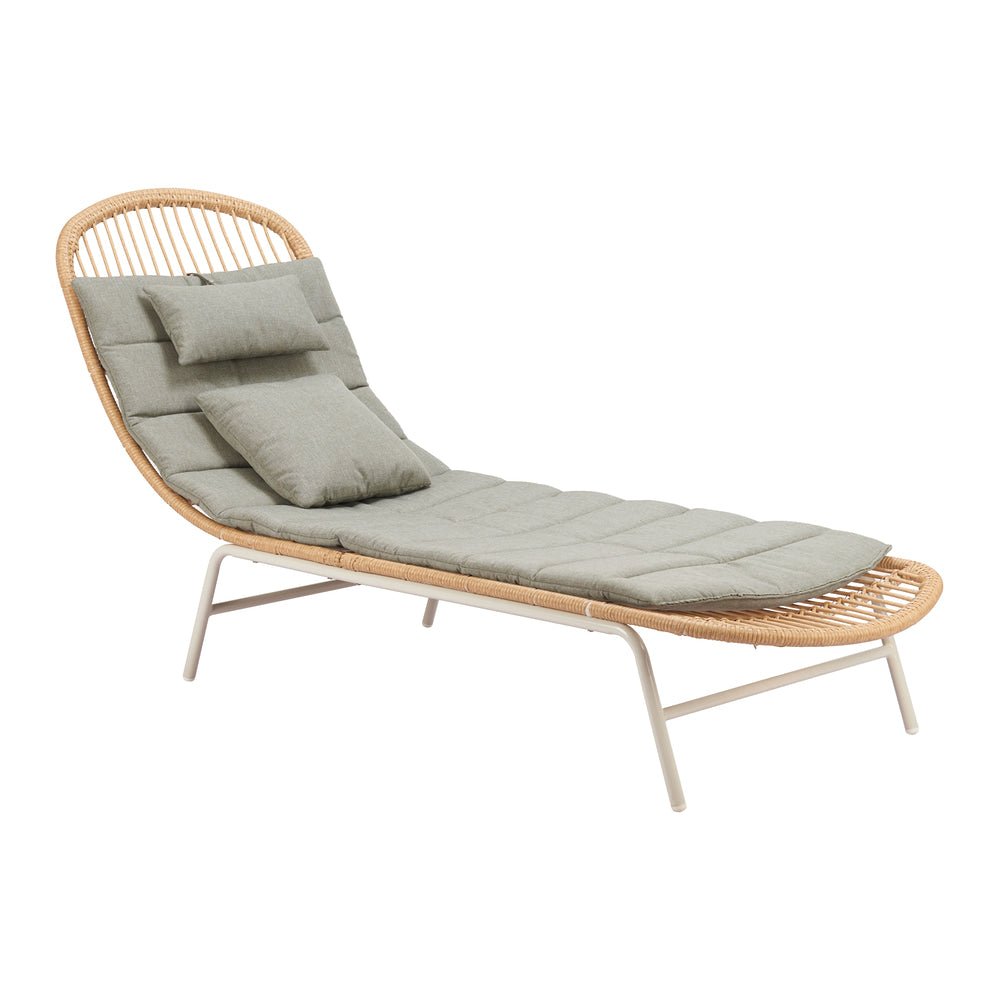 Camastro de Intemperie para Roof Garden - ZUO SKIM - Multicolor - Asiento y Respaldo Tapizados con Tela para Exterior - 704175 - Zuo - NOGAL BEAT - Camastro
