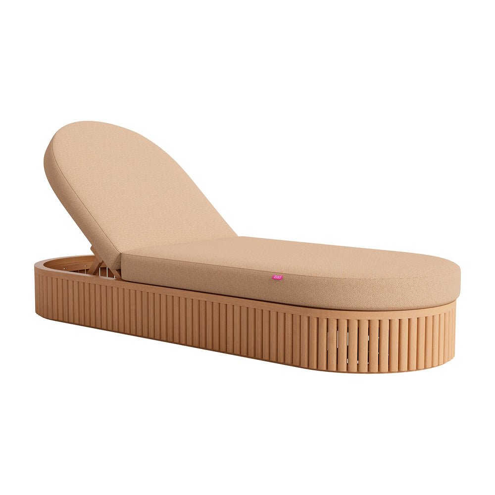 Camastro de Intemperie para Spa - ZUO SAKINA - Café - Asiento y Respaldo Tapizados con Tela para Exterior - 704243 - Zuo - NOGAL BEAT - Camastro