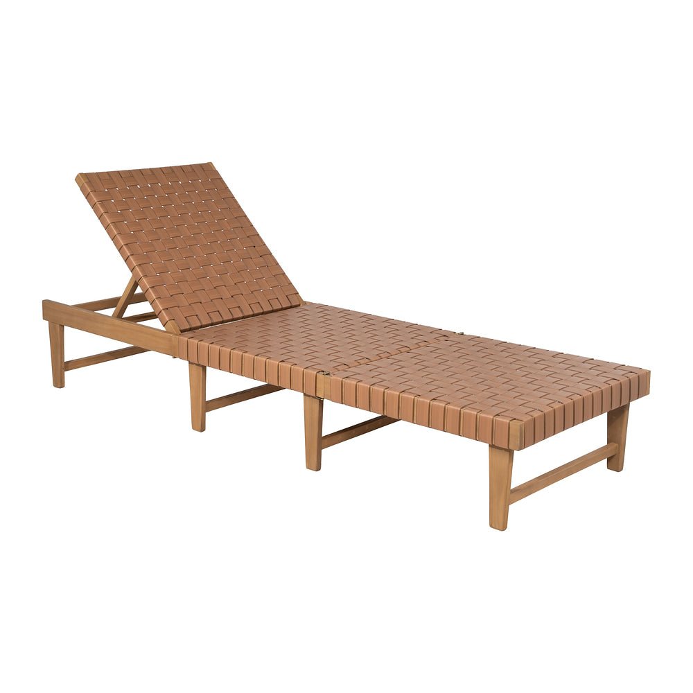 Camastro de Intemperie para Zona de Jardín - ZUO BREATH - Café - Asiento y Respaldo en Ratán Sintético Tejido - 704162 - Zuo - NOGAL BEAT - Camastro