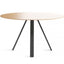 Mesa redonda Colos VU B/T-1300 con base tripie en V y cubierta multicapa laminada HPL