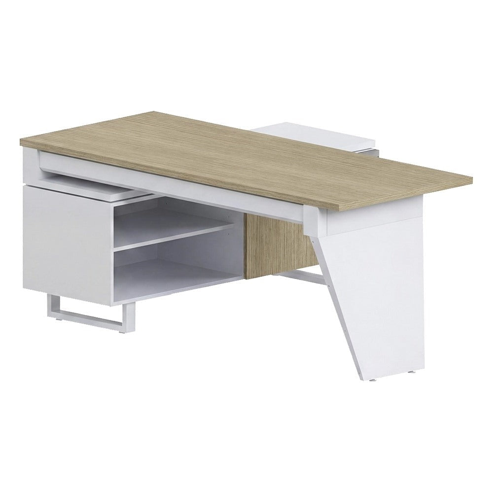 Conjunto Operativo para Área de Trabajo - GEBESA G-CONNECT - Pata Delta - Frente 150 cm - Derecha - GBG141RBP - GEBESA - NOGAL BEAT - Escritorio de Oficina
