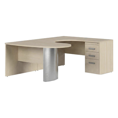 Conjunto Semi Ejecutivo para Área Administrativa - GEBESA PRIME - Frente 150 cm - Derecha - GBR130R - GEBESA - NOGAL BEAT - Escritorio de Oficina