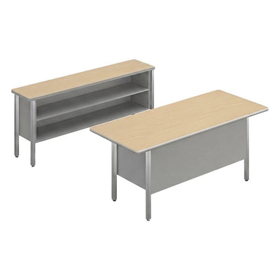 Conjunto Semi Ejecutivo para Área Gerencial - GEBESA CONCORD - Frente 150 cm - Sin Puertas de Vidrio - GAO130SV - GEBESA - NOGAL BEAT - Escritorio de Oficina