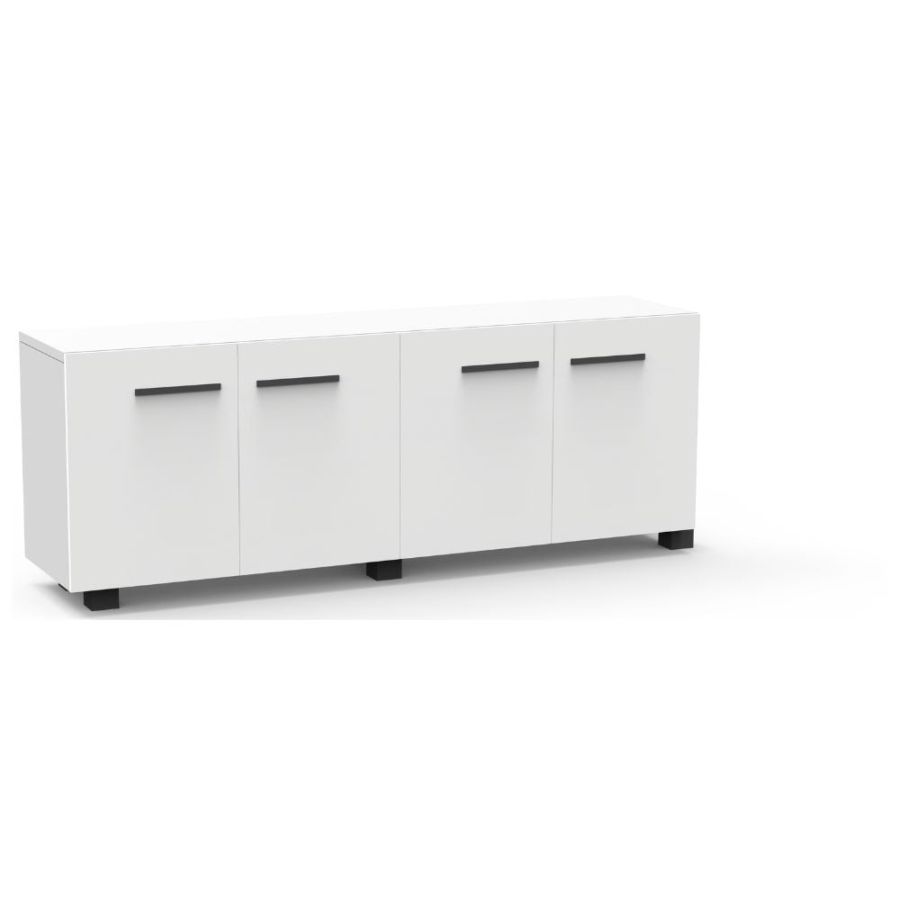 Credenza Nogal Beat VTCR-00XG en melamina de 16 mm con frentes de cristal y de 2 a 4 puertas